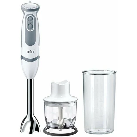 Braun Minipimer MultiQuick 5 Vario MQ5220WH Frullatore Ad Immersione, 21 Velocità, Tecnologia Tedesca, Impugnatura Ergonomica, Dotato Di Tritatutto Da 350ml E Bicchiere Da 600ml, Potenza 1000W, Bianco 1 Braun Minipimer MultiQuick 5 Vario MQ5220WH Frullatore Ad Immersione, 21 Velocità, Tecnologia Tedesca, Impugnatura Ergonomica, Dotato Di Tritatutto Da 350ml E Bicchiere Da 600ml, Potenza 1000W, Bianco