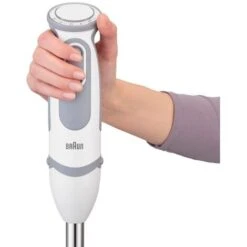 Braun Minipimer MultiQuick 5 Vario MQ5220WH Frullatore Ad Immersione, 21 Velocità, Tecnologia Tedesca, Impugnatura Ergonomica, Dotato Di Tritatutto Da 350ml E Bicchiere Da 600ml, Potenza 1000W, Bianco 7 Braun Minipimer MultiQuick 5 Vario MQ5220WH Frullatore Ad Immersione, 21 Velocità, Tecnologia Tedesca, Impugnatura Ergonomica, Dotato Di Tritatutto Da 350ml E Bicchiere Da 600ml, Potenza 1000W, Bianco -Piccoli Elettrodomestici Negozio 78981693 3