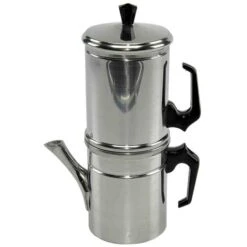 Ilsa Napoletana Caffettiera, 6 Cups, Alluminio, Argento