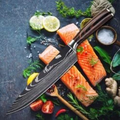 MDHAND Set Di Coltelli Da Cucina Professionale, Set Di Coltelli Da Chef Tedeschi In Acciaio Inossidabile Con Coperchio (8PCS) -Piccoli Elettrodomestici Negozio 78985027 5