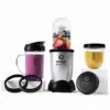 Magic Bullet Di Nutribullet, Frullatore Elettrico, Frullatore Piccolo, Confezione Con 7 Accessori, Potenza 250 Watt, Grigio, MBR10