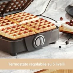 Suntec Wellness WAE 8335 Bruxelles Della Piastra Per Waffle Bruxelles 4 per 4 Griglia Di Cialde, Waffel Brevettata Heber, Manuale Di Regolazione Della Temperatura, Max 1200 W 8 Suntec Wellness WAE 8335 Bruxelles Della Piastra Per Waffle Bruxelles 4 per 4 Griglia Di Cialde, Waffel Brevettata Heber, Manuale Di Regolazione Della Temperatura, Max 1200 W -Piccoli Elettrodomestici Negozio 78992563 4