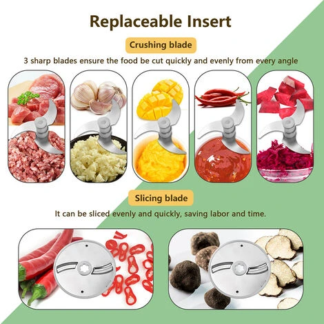 Tritaverdure 4 In 1 Set Tritatutto Elettrico Portatile Set Tagliaverdure Wireless Con Alimentazione USB Per Aglio Peperoncino Cipolla Sedano Zenzero Carne (verde) 3 Tritaverdure 4 In 1 Set Tritatutto Elettrico Portatile Set Tagliaverdure Wireless Con Alimentazione USB Per Aglio Peperoncino Cipolla Sedano Zenzero Carne (verde) - immagine 3