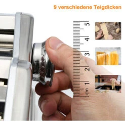 Randaco Macchina Per La Pasta In Casa - Lasagne Fettuccine E Tagliolini Argento -Piccoli Elettrodomestici Negozio 81307651 5