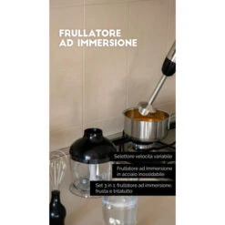 Frullatore Ad Immersione 3in1 Kit, 700W, Accessori In Acciaio Inossidabile, Innoliving INN-698 -Piccoli Elettrodomestici Negozio 81463334 4