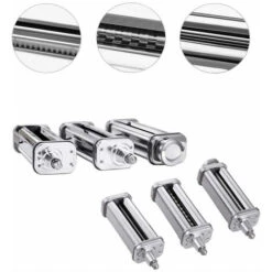 Pasta Maker Attachment Pasta Roller Cutter Parts Noodles Press Machine Compatibile Con Le Impastatrici KitchenAid Per Pasta Sfoglia (Argento) 7 Pasta Maker Attachment Pasta Roller Cutter Parts Noodles Press Machine Compatibile Con Le Impastatrici KitchenAid Per Pasta Sfoglia (Argento) -Piccoli Elettrodomestici Negozio 81574756 3