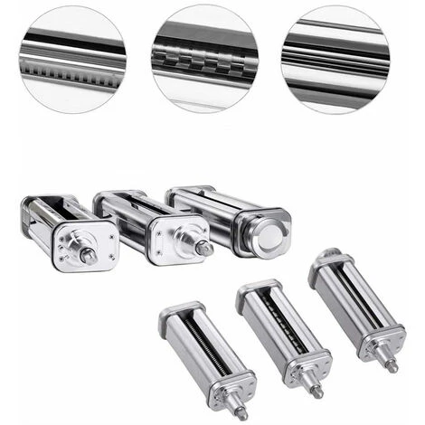 Pasta Maker Attachment Pasta Roller Cutter Parts Noodles Press Machine Compatibile Con Le Impastatrici KitchenAid Per Pasta Sfoglia (Argento) 3 Pasta Maker Attachment Pasta Roller Cutter Parts Noodles Press Machine Compatibile Con Le Impastatrici KitchenAid Per Pasta Sfoglia (Argento) - immagine 3