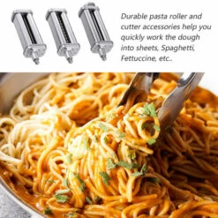 Pasta Maker Attachment Pasta Roller Cutter Parts Noodles Press Machine Compatibile Con Le Impastatrici KitchenAid Per Pasta Sfoglia (Argento) 9 Pasta Maker Attachment Pasta Roller Cutter Parts Noodles Press Machine Compatibile Con Le Impastatrici KitchenAid Per Pasta Sfoglia (Argento) -Piccoli Elettrodomestici Negozio 81574756 5
