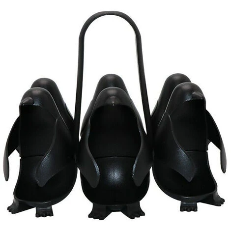 Uso Domestico Cucina Multifunzionale Egg-Boiler Nero Simpatico Cartone Animato Pinguino Forma Scaffale Portaoggetti (Nero) 1 Uso Domestico Cucina Multifunzionale Egg-Boiler Nero Simpatico Cartone Animato Pinguino Forma Scaffale Portaoggetti (Nero)
