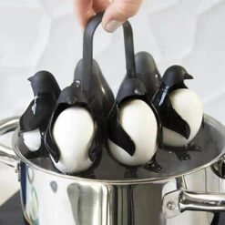 Uso Domestico Cucina Multifunzionale Egg-Boiler Nero Simpatico Cartone Animato Pinguino Forma Scaffale Portaoggetti (Nero) 7 Uso Domestico Cucina Multifunzionale Egg-Boiler Nero Simpatico Cartone Animato Pinguino Forma Scaffale Portaoggetti (Nero) -Piccoli Elettrodomestici Negozio 81575271 3