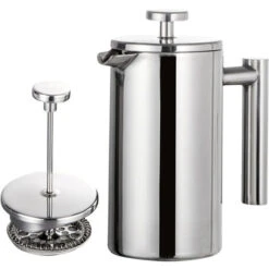 Caffettiera French Press Da 350 Ml/800 Ml/1000 Ml Caffettiera Isolata A Doppia Parete In Acciaio Inossidabile (350 Ml)