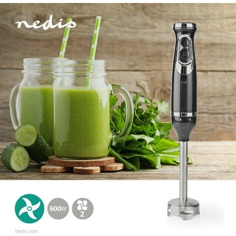 Nedis Frullatore A Immersione 600 W Impostazioni Di Velocità: 2-velocità Nero 2 Nedis Frullatore A Immersione 600 W Impostazioni Di Velocità: 2-velocità Nero - immagine 2