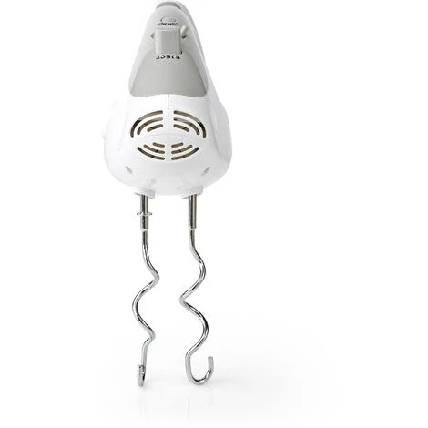 Nedis Frullatore 200 W Impostazione A 5 Velocità Funzione Turbo 2 Battitori / 2 Dough Ganci Bianco / Grigio 3 Nedis Frullatore 200 W Impostazione A 5 Velocità Funzione Turbo 2 Battitori / 2 Dough Ganci Bianco / Grigio - immagine 3