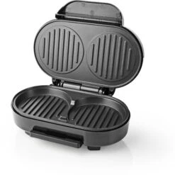 Nedis Creatore Di Hamburger 1000 W 10.5 Cm Controllo Automatico Della Temperatura Metallo / Plastica -Piccoli Elettrodomestici Negozio 85339663 4