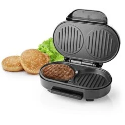 Nedis Creatore Di Hamburger 1000 W 10.5 Cm Controllo Automatico Della Temperatura Metallo / Plastica -Piccoli Elettrodomestici Negozio 85339663 5