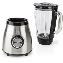 Nedis Frullatore A Immersione 800 W 1.5 L Vetro Impostazione A 2 Velocità Argento / Nero -Piccoli Elettrodomestici Negozio 85339678 4