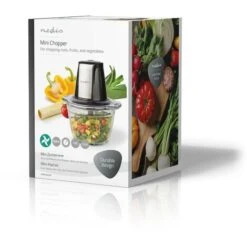 Nedis Tritatutto 500 W 1 L Vetro 1-Velocità Argento / Nero 8 Nedis Tritatutto 500 W 1 L Vetro 1-Velocità Argento / Nero -Piccoli Elettrodomestici Negozio 85339703 4