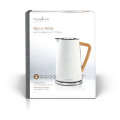 Nedis Bollitore Elettrico 1.7 L Soft Touch Bianco Ruotabile Di 360 Gradi Elemento Riscaldante Nascosto Controller Strix® Protezione Da Bollitura A Secco -Piccoli Elettrodomestici Negozio 85339716 4