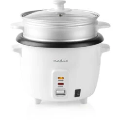 Nedis Fornello Di Riso 1.0 L 400 W Vaporetto In Alluminio Rivestimento Antiaderente Cestello Estraibile Spegnimento Automatico