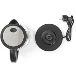 Nedis Bollitore Elettrico 1.7 L Vetro Trasparente 60,70,80,90,100 °C Indicatore Di Temperatura Ruotabile Di 360 Gradi Elemento Riscaldante Nascosto Controller Strix® Protezione Da Bollitura A -Piccoli Elettrodomestici Negozio 85339733 5