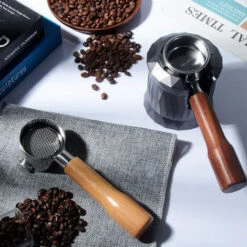 51mm Bottomless Portafilter Coffee Bottomless Compatible With DeLonghi Espresso Machine EC680 And EC685 Rosewood Handle (Filter Basket Included, Two Ears) 7 51mm Bottomless Portafilter Coffee Bottomless Compatible With DeLonghi Espresso Machine EC680 And EC685 Rosewood Handle (Filter Basket Included, Two Ears) -Piccoli Elettrodomestici Negozio 85893420 3