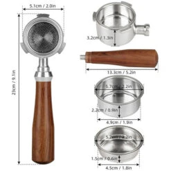 51mm Bottomless Portafilter Coffee Bottomless Compatible With DeLonghi Espresso Machine EC680 And EC685 Rosewood Handle (Filter Basket Included, Two Ears) 8 51mm Bottomless Portafilter Coffee Bottomless Compatible With DeLonghi Espresso Machine EC680 And EC685 Rosewood Handle (Filter Basket Included, Two Ears) -Piccoli Elettrodomestici Negozio 85893420 4