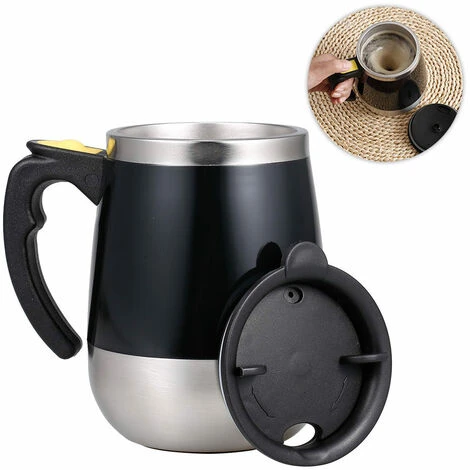 Tazza Da Caffè Autoagitante Tazza Da 400 Ml Tazza Da Miscelatore Da Viaggio Per Ufficio A Casa Rotante Automatica In Acciaio Inossidabile Elettrico Da 400 Ml (nero) 2 Tazza Da Caffè Autoagitante Tazza Da 400 Ml Tazza Da Miscelatore Da Viaggio Per Ufficio A Casa Rotante Automatica In Acciaio Inossidabile Elettrico Da 400 Ml (nero) - immagine 2
