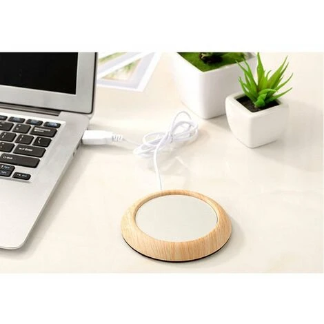 USB Warmer Heat Beverage Mug Mat Home Office Coffee Tea Mug Pad (marrone Chiaro) 4 USB Warmer Heat Beverage Mug Mat Home Office Coffee Tea Mug Pad (marrone Chiaro) - immagine 4