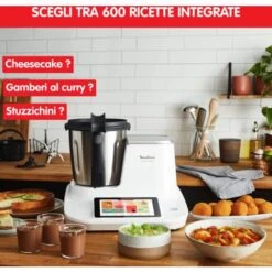 Moulinex Hf506111 Click & Cook Robot Da Cucina Multifunzione, 1400 W, 3.6L, Da 30 A 120 °C, Bianco -Piccoli Elettrodomestici Negozio 86323333 3