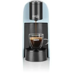 Caffitaly System - VOLTA S35 Macchina Da Caffè Espresso A Sistema Chiuso Per Capsule Originali R-Smart - Compatta, Veloce E Silenziosa, Poggia Tazze Regolabile, Celeste