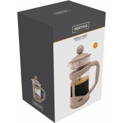Nerthus FIH 793 Caffettiera Francese A Pistone, PP/Vetro Borosilicato/SS, SALMONE, 350 Ml -Piccoli Elettrodomestici Negozio 86638858 3