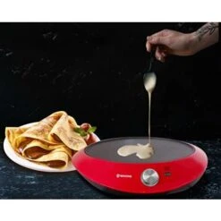 Behome Macchina Per Crepes Con Piastra Crepiera Antiaderente 1000W Piatto 30 Cm Con Spatola -Piccoli Elettrodomestici Negozio 86656538 3