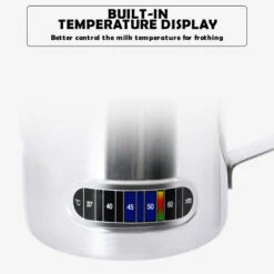 Brocca Per Schiuma Di Latte Da 12/20 Once Con Display Della Temperatura Brocca Per Montalatte In Acciaio Inossidabile Per Barista Latte Art (600 Ml) -Piccoli Elettrodomestici Negozio 86855936 5