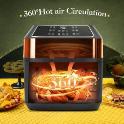 Aigostar Zane - Friggitrice Ad Aria Da 8 Litri E 1700W Con Ampia Finestra Di Visualizzazione. 12 Impostazioni Di Menu Preimpostate, Comandi Luminosi , Touch Screen LED, Con Ricettario, BPA FREE -Piccoli Elettrodomestici Negozio 86973733 5