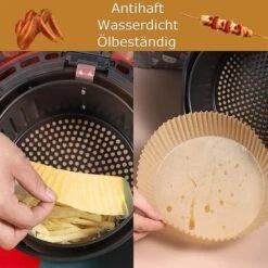 Set 100 Pezzi Carta Da Forno Per Friggitrice Ad Aria Fodere Monouso 16x4,5 Cm -Piccoli Elettrodomestici Negozio 87083515 4