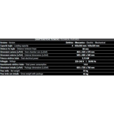 Forno Tecnodom 595 Meccanico Porta A Ribalta Meccanico A Convezione, Senza Grill, Per Teglie O Griglie 435 X 350 Mm / 450 X 325 Mm 2 Forno Tecnodom 595 Meccanico Porta A Ribalta Meccanico A Convezione, Senza Grill, Per Teglie O Griglie 435 X 350 Mm / 450 X 325 Mm - immagine 2
