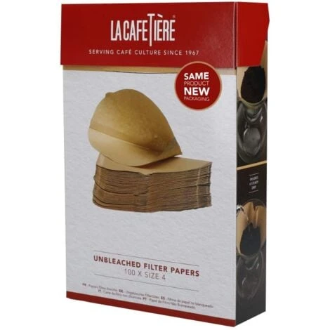 La Cafetière - Carta Da Filtro Per Caffè Non Sbiancato, Taglia 4, 100 Pezzi, In Confezione Regalo 1 La Cafetière - Carta Da Filtro Per Caffè Non Sbiancato, Taglia 4, 100 Pezzi, In Confezione Regalo