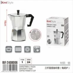 Caffettiera Induzione In Alluminio 3 Tazze 7 Caffettiera Induzione In Alluminio 3 Tazze -Piccoli Elettrodomestici Negozio 89981202 4