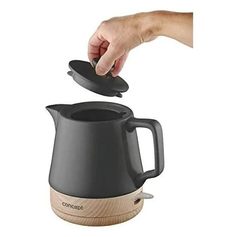CONCEPT Elettrodomestici Bollitore In Ceramica RK0062, 1 Litro, Grigio Antracite 5 CONCEPT Elettrodomestici Bollitore In Ceramica RK0062, 1 Litro, Grigio Antracite - immagine 5