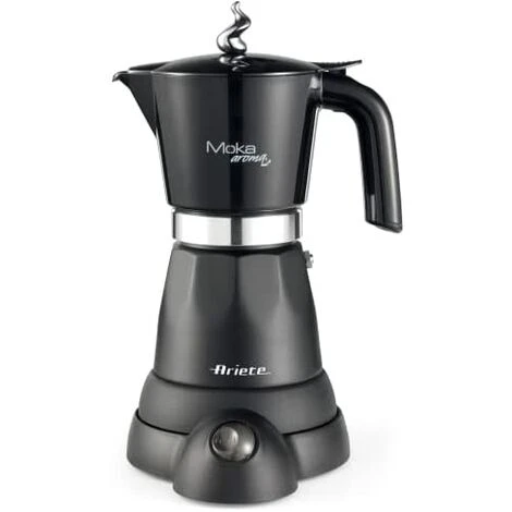 Ariete 1368 Moka Aroma Caffettiera Elettrica, 480 W, Plastica, Nero 1 Ariete 1368 Moka Aroma Caffettiera Elettrica, 480 W, Plastica, Nero