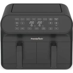 PremierTech Friggitrice Ad Aria Da 8 Litri - Doppio Cestello/cassetto - PT8LAF
