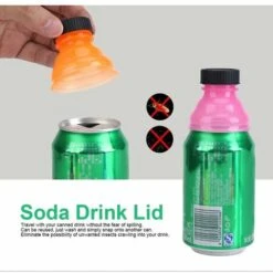 Lotto Di 6 Couvercles De Canette De Boisson, Bouchons De Bouteille En Plastique Réutilisables Pour Boissons Gazeuses Fraîches -Piccoli Elettrodomestici Negozio 91198855 4