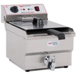 Friggitrice Elettrica Professionale 13 Litri Singola Vasca In Acciaio Inox Per Pub Bar Ristoranti Da Banco