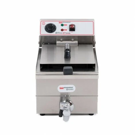 Friggitrice Elettrica Professionale 10 Litri Singola Vasca Con Scarico In Acciaio Inox Per Pub Bar Da Banco 2 Friggitrice Elettrica Professionale 10 Litri Singola Vasca Con Scarico In Acciaio Inox Per Pub Bar Da Banco - immagine 2