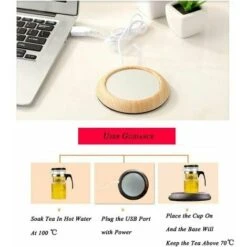 USB Scaldatazze Caffè/bevande/tè Per Ufficio/casa (venatura Del Legno Scuro) -Piccoli Elettrodomestici Negozio 92036338 5