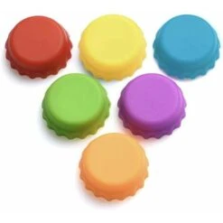 Set Di 6 Tappi Di Bottiglia In Silicone Tappi Di Bottiglia Tappi In Silicone Ecologici Sottobicchieri Di Birra Riutilizzabili Colore Casuale