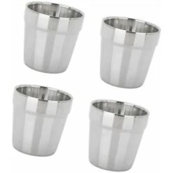 Tazza Moderna In Acciaio Inossidabile, Tazza Da Caffè, Boccale Da Birra, 4 Pezzi,
