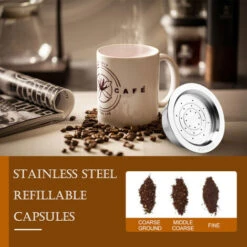 Capsule Caffè Riutilizzabili Acciaio Inox Capsule Caffè Riutilizzabili Filtro Tazza Compatibile Con LAVAZZA A MODO MIO JOLIE LAVAZZA A MODO MIO ESPRIA -Piccoli Elettrodomestici Negozio 93429357 5