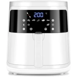 Aigostar White Cube - Friggitrice Ad Aria 7L 1900W, Friggitrice Senza Oilo 5-in-1, 7 Funzioni Preimpostate Con Schermo LED Cestello Removibile Anti Aderente, Mantenimento Calore, 20 Ricette Senza BPA