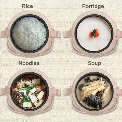 Mini Cuociriso Al Vapore Da 1,2 Litri Con Pentola Antiaderente Rimovibile E Indicatori Luminosi - Riso Perfetto In Pochi Minuti Per 1-2 Persone,Red 5 Mini Cuociriso Al Vapore Da 1,2 Litri Con Pentola Antiaderente Rimovibile E Indicatori Luminosi - Riso Perfetto In Pochi Minuti Per 1-2 Persone,Red - immagine 5